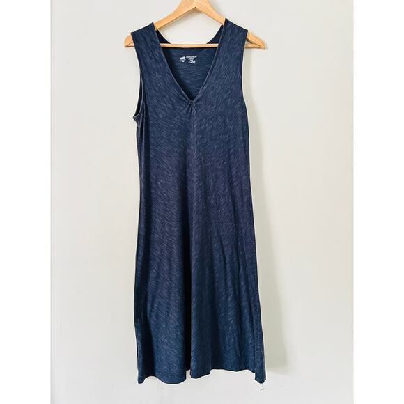 Horny Toad Organic Cotton Tencel Women’s Dress Medium Navy Sleeveless Tank - Picture 1 of 3